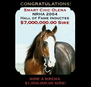 SMART CHIC O'LENA! Top Cutting Sire and the Grandsire of Smart Cookie Oh Lena!